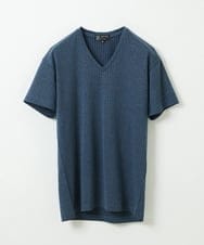 MKKGU21059 MK MICHEL KLEIN HOMME(MKミッシェルクランオム) メランジストライプテレコカットソー ブルー(55)