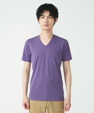 MKKGU21059 MK MICHEL KLEIN HOMME(MKミッシェルクランオム) メランジストライプテレコカットソー パープル(65)