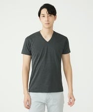 MKKGU21059 MK MICHEL KLEIN HOMME(MKミッシェルクランオム) メランジストライプテレコカットソー ダークグレー(93)
