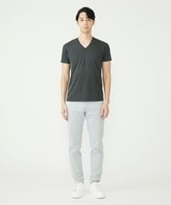 MKKGU21059 MK MICHEL KLEIN HOMME(MKミッシェルクランオム) メランジストライプテレコカットソー ダークグレー(93)
