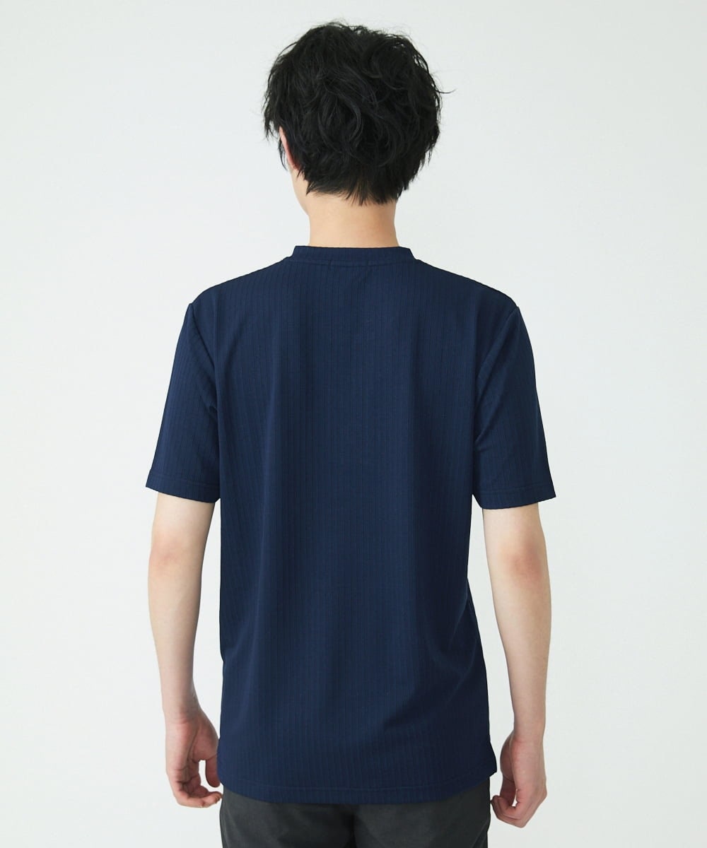 MKKGU22069 MK MICHEL KLEIN HOMME(MKミッシェルクランオム) ハーフジップカットソー ネイビー(57)