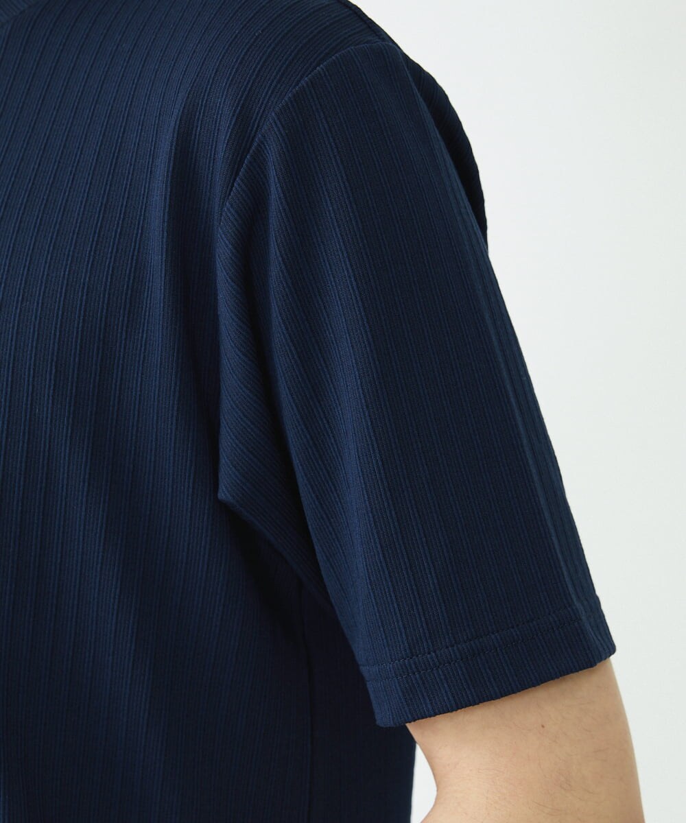 MKKGU22069 MK MICHEL KLEIN HOMME(MKミッシェルクランオム) ハーフジップカットソー ネイビー(57)