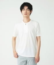 MKKGU22069 MK MICHEL KLEIN HOMME(MKミッシェルクランオム) ハーフジップカットソー ホワイト(90)
