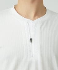 MKKGU22069 MK MICHEL KLEIN HOMME(MKミッシェルクランオム) ハーフジップカットソー ホワイト(90)