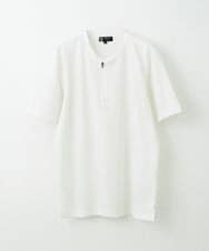 MKKGU22069 MK MICHEL KLEIN HOMME(MKミッシェルクランオム) ハーフジップカットソー ホワイト(90)