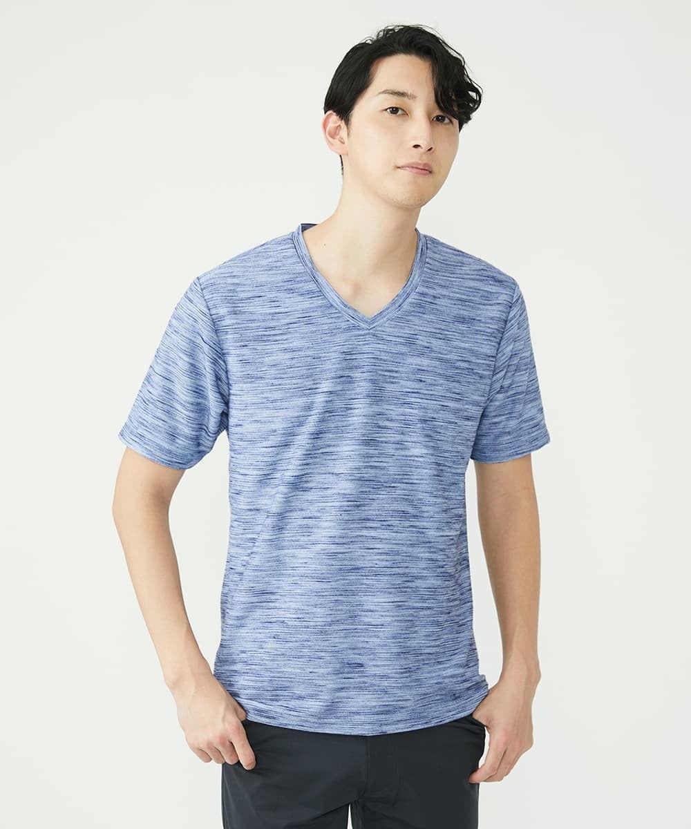 MKKGU24036 MK MICHEL KLEIN HOMME(MKミッシェルクランオム) メランジカットソー ブルー(55)