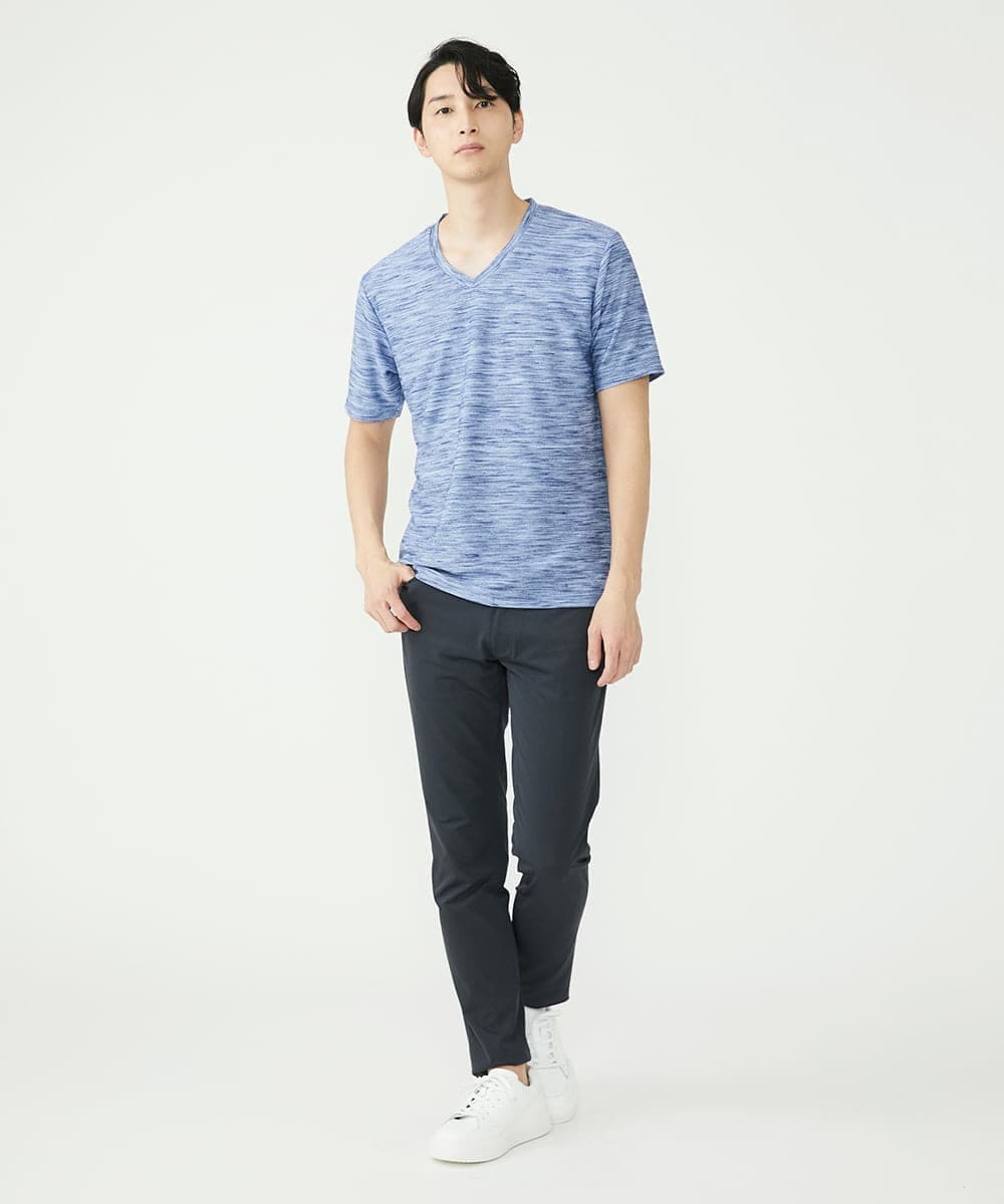 MKKGU24036 MK MICHEL KLEIN HOMME(MKミッシェルクランオム) メランジカットソー ブルー(55)