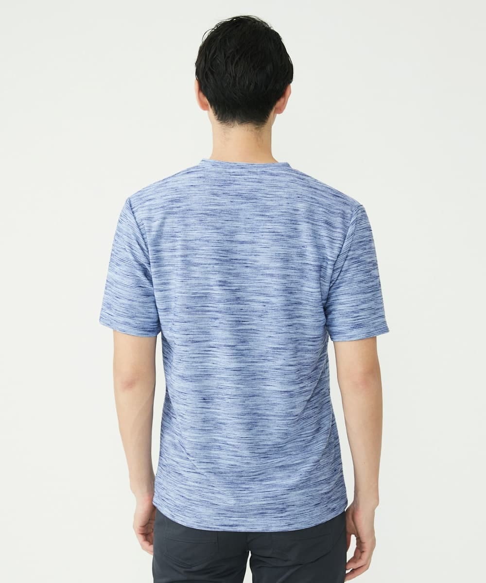 MKKGU24036 MK MICHEL KLEIN HOMME(MKミッシェルクランオム) メランジカットソー ブルー(55)