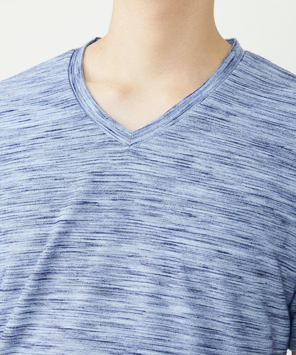 MKKGU24036 MK MICHEL KLEIN HOMME(MKミッシェルクランオム) メランジカットソー ブルー(55)