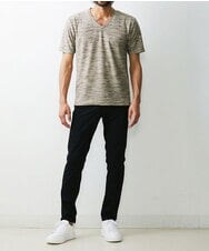 MKKGU24036 MK MICHEL KLEIN HOMME(MKミッシェルクランオム) メランジカットソー ベージュ(82)