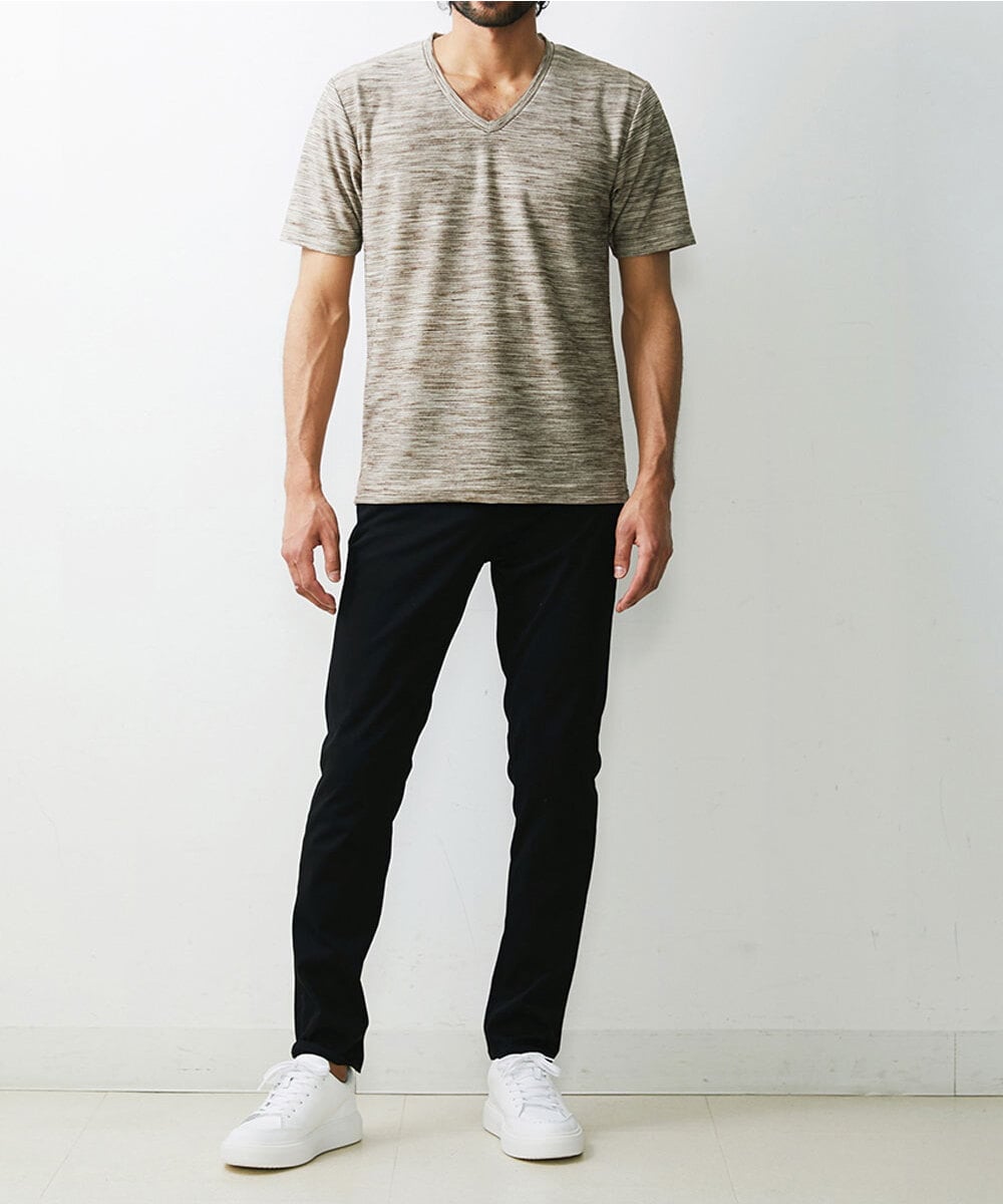 MKKGU24036 MK MICHEL KLEIN HOMME(MKミッシェルクランオム) メランジカットソー ベージュ(82)