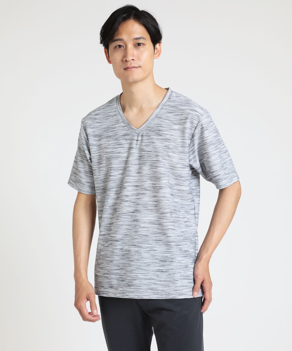 MKKGU24036 MK MICHEL KLEIN HOMME(MKミッシェルクランオム) 【WEB限定】メランジカットソー グレー(92)