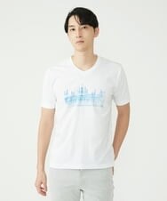 MKKGU28059 MK MICHEL KLEIN HOMME(MKミッシェルクランオム) プリントカットソー ライトブルー(50)