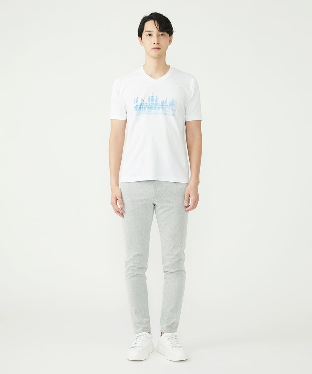 MKKGU28059 MK MICHEL KLEIN HOMME(MKミッシェルクランオム) プリントカットソー ライトブルー(50)