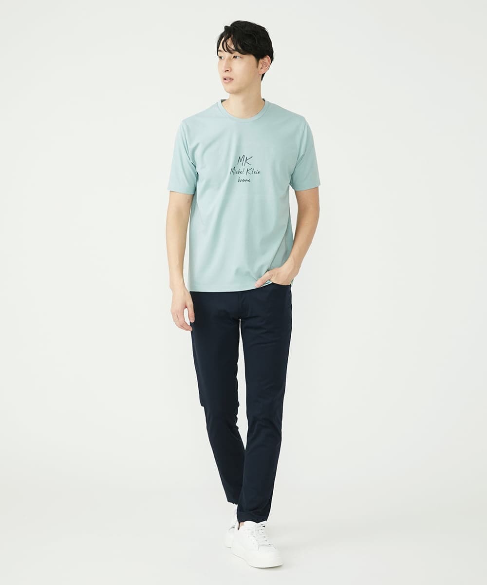 MKKGU29059 MK MICHEL KLEIN HOMME(MKミッシェルクランオム) ロゴプリントTシャツ グリーン(30)
