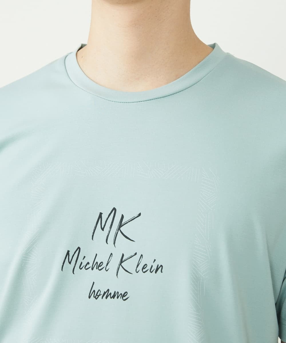 MKKGU29059 MK MICHEL KLEIN HOMME(MKミッシェルクランオム) 【WEB限定】ロゴプリントTシャツ グリーン(30)