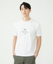 MKKGU29059 MK MICHEL KLEIN HOMME(MKミッシェルクランオム) ロゴプリントTシャツ ホワイト(90)