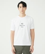 MKKGU29059 MK MICHEL KLEIN HOMME(MKミッシェルクランオム) ロゴプリントTシャツ ホワイト(90)