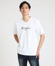 MKKGU31059 MK MICHEL KLEIN HOMME(MKミッシェルクランオム) ブランドロゴカットソー / シルキーテンジク ホワイト(90)