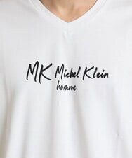 MKKGU31059 MK MICHEL KLEIN HOMME(MKミッシェルクランオム) ブランドロゴカットソー / シルキーテンジク ホワイト(90)