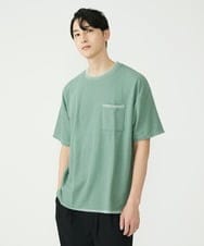 MKKGU79079 MK MICHEL KLEIN HOMME(MKミッシェルクランオム) ブランケットカットソー グリーン(35)