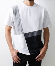 MKKGU83059 MK MICHEL KLEIN HOMME(MKミッシェルクランオム) ブロック切り替えカットソー  ホワイト(90)
