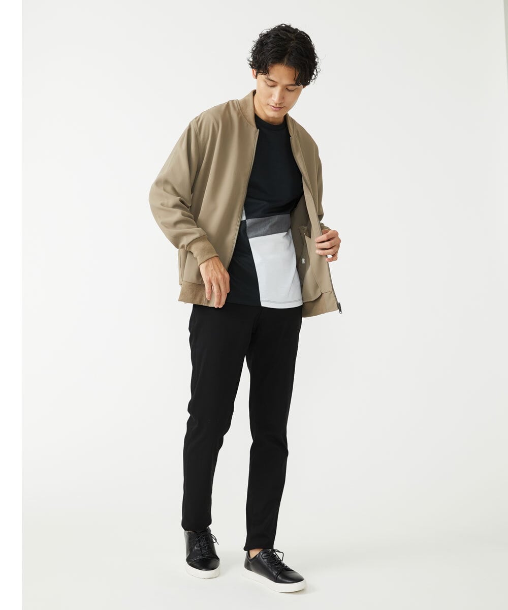 MKKGU83059 MK MICHEL KLEIN HOMME(MKミッシェルクランオム) ブロック切り替えカットソー  ブラック(94)