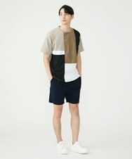MKKGU84059 MK MICHEL KLEIN HOMME(MKミッシェルクランオム) ブロック柄カットソー ライトグレー(91)