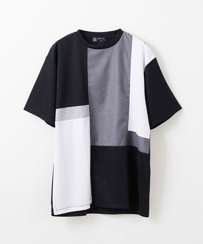 MKKGU84059 MK MICHEL KLEIN HOMME ブロック柄カットソー