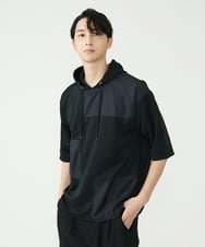 MKKGU86085 MK MICHEL KLEIN HOMME(MKミッシェルクランオム) ブロックパーカー / アイスポンチ ブラック(94)