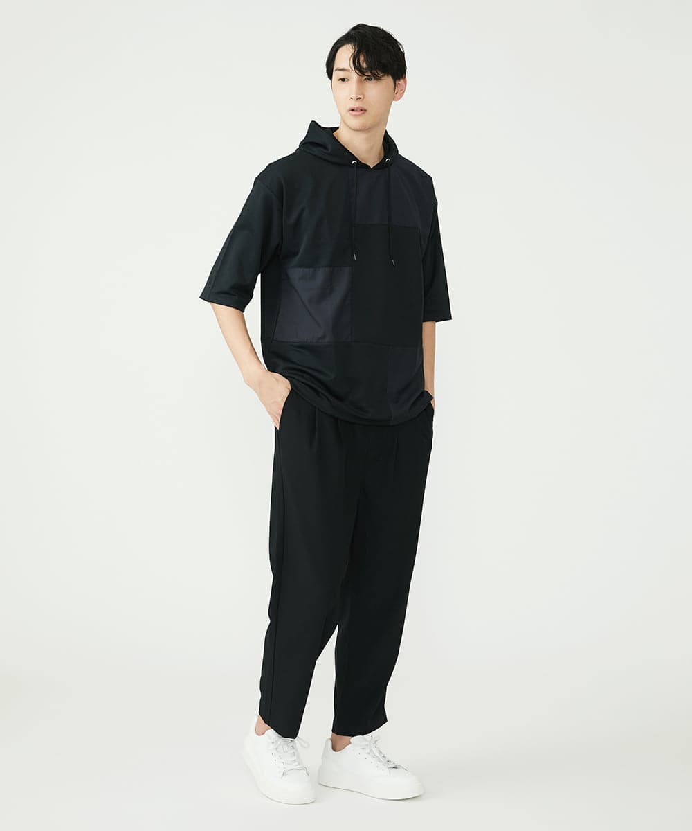 MKKGU86085 MK MICHEL KLEIN HOMME(MKミッシェルクランオム) ブロックパーカー / アイスポンチ ブラック(94)