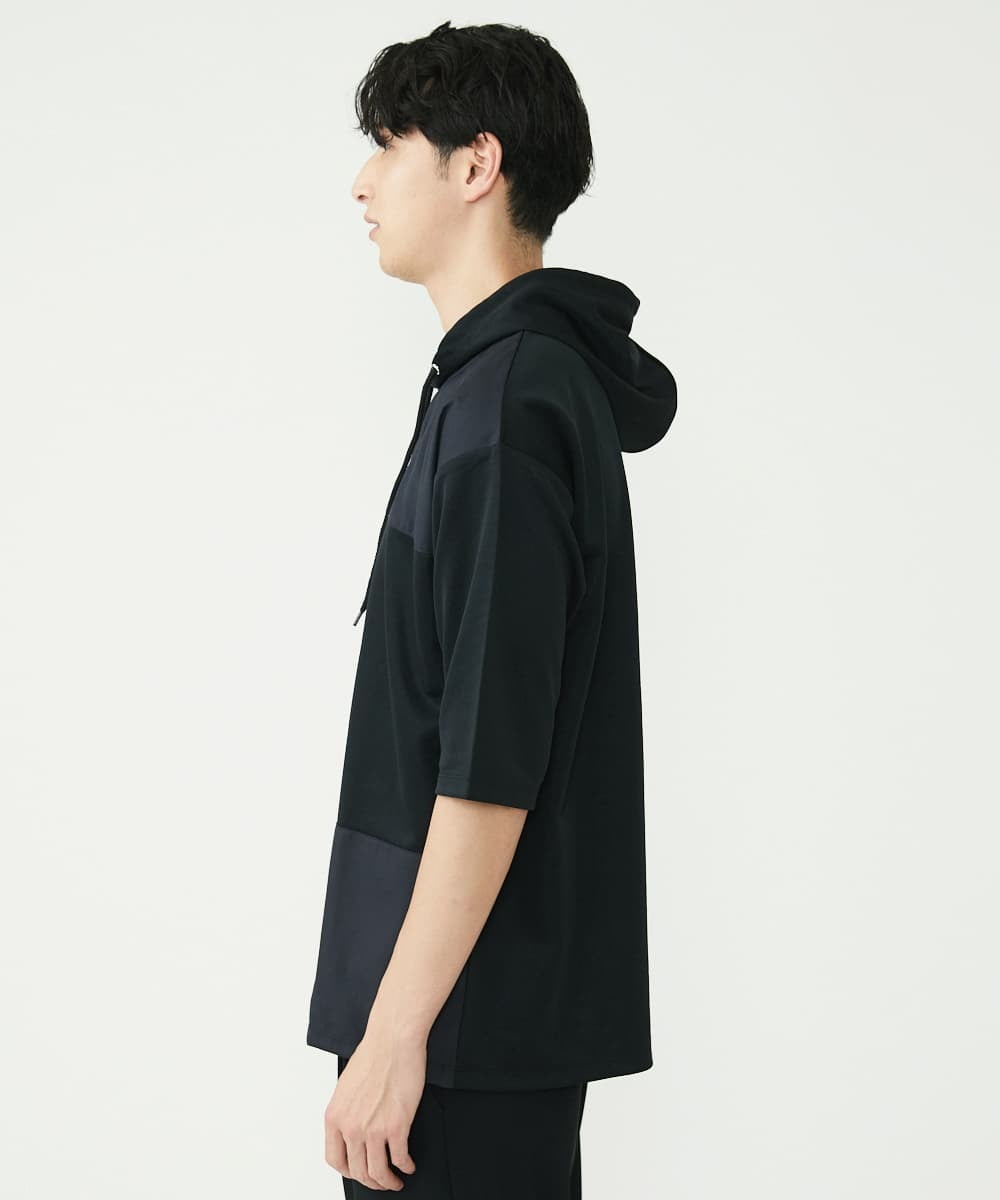 MKKGU86085 MK MICHEL KLEIN HOMME(MKミッシェルクランオム) ブロックパーカー / アイスポンチ ブラック(94)