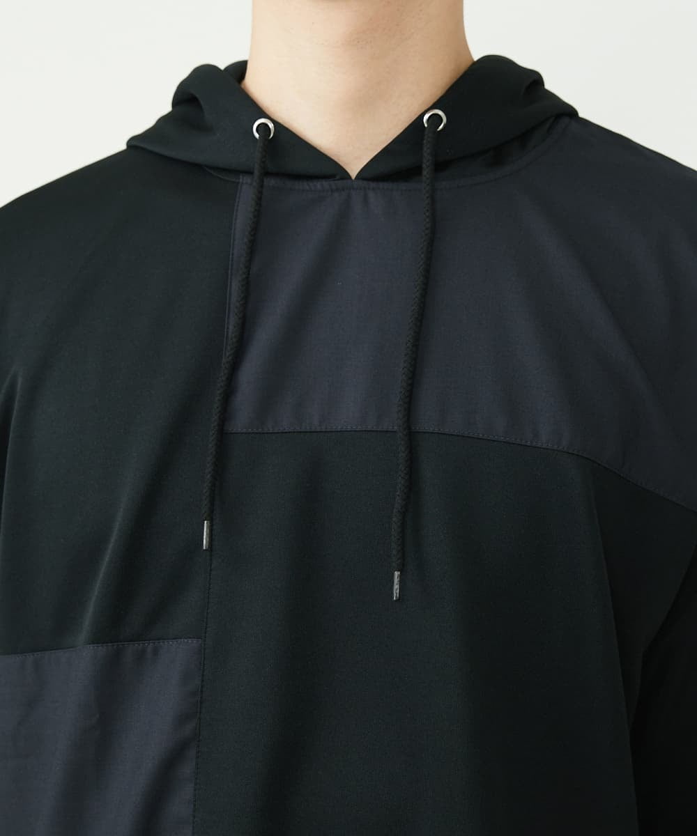 MKKGU86085 MK MICHEL KLEIN HOMME(MKミッシェルクランオム) ブロックパーカー / アイスポンチ ブラック(94)