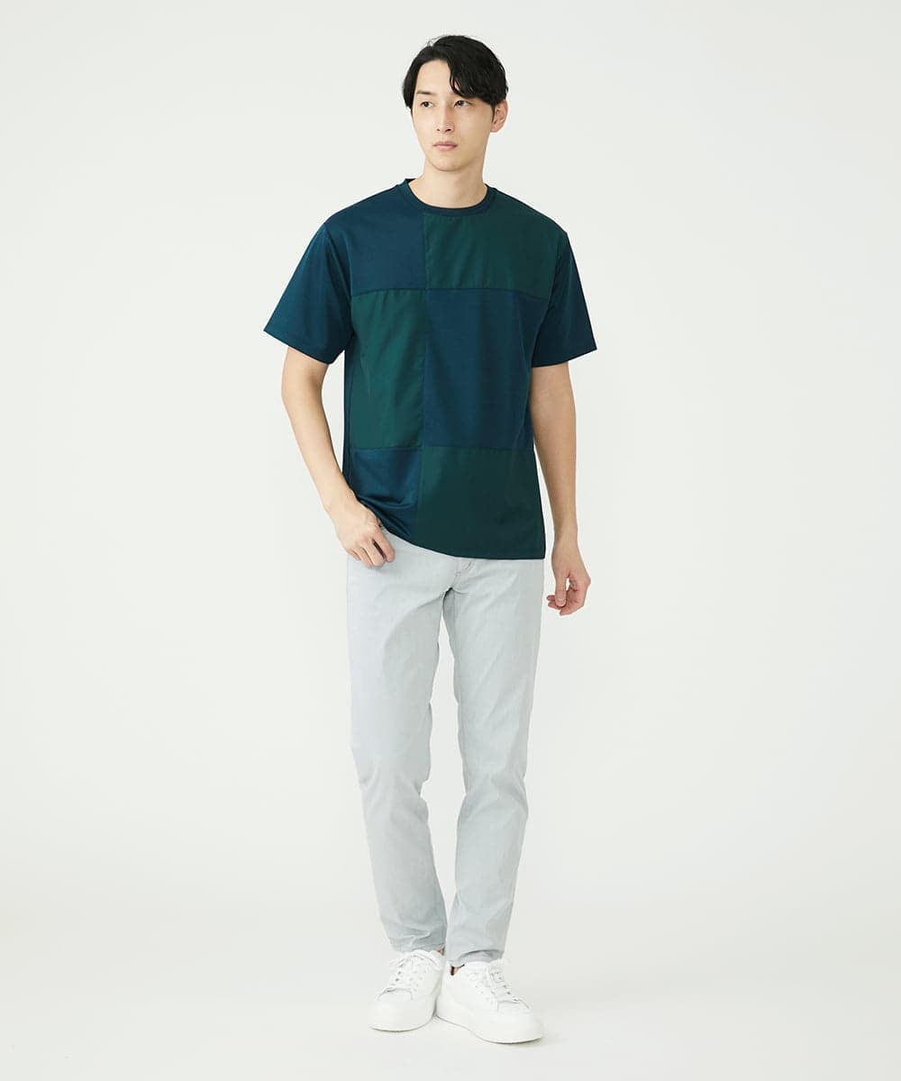 MKKGU87059 MK MICHEL KLEIN HOMME(MKミッシェルクランオム) アイスポンチカットソー グリーン(35)