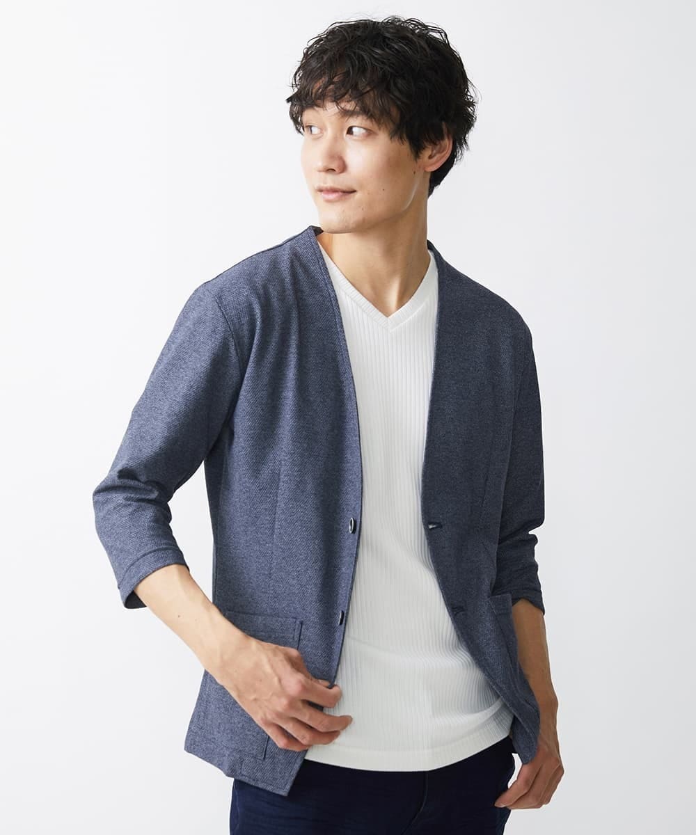 MKKGV54069 MK MICHEL KLEIN HOMME(MKミッシェルクランオム) 【全4サイズ展開】ストライプカットソー ホワイト