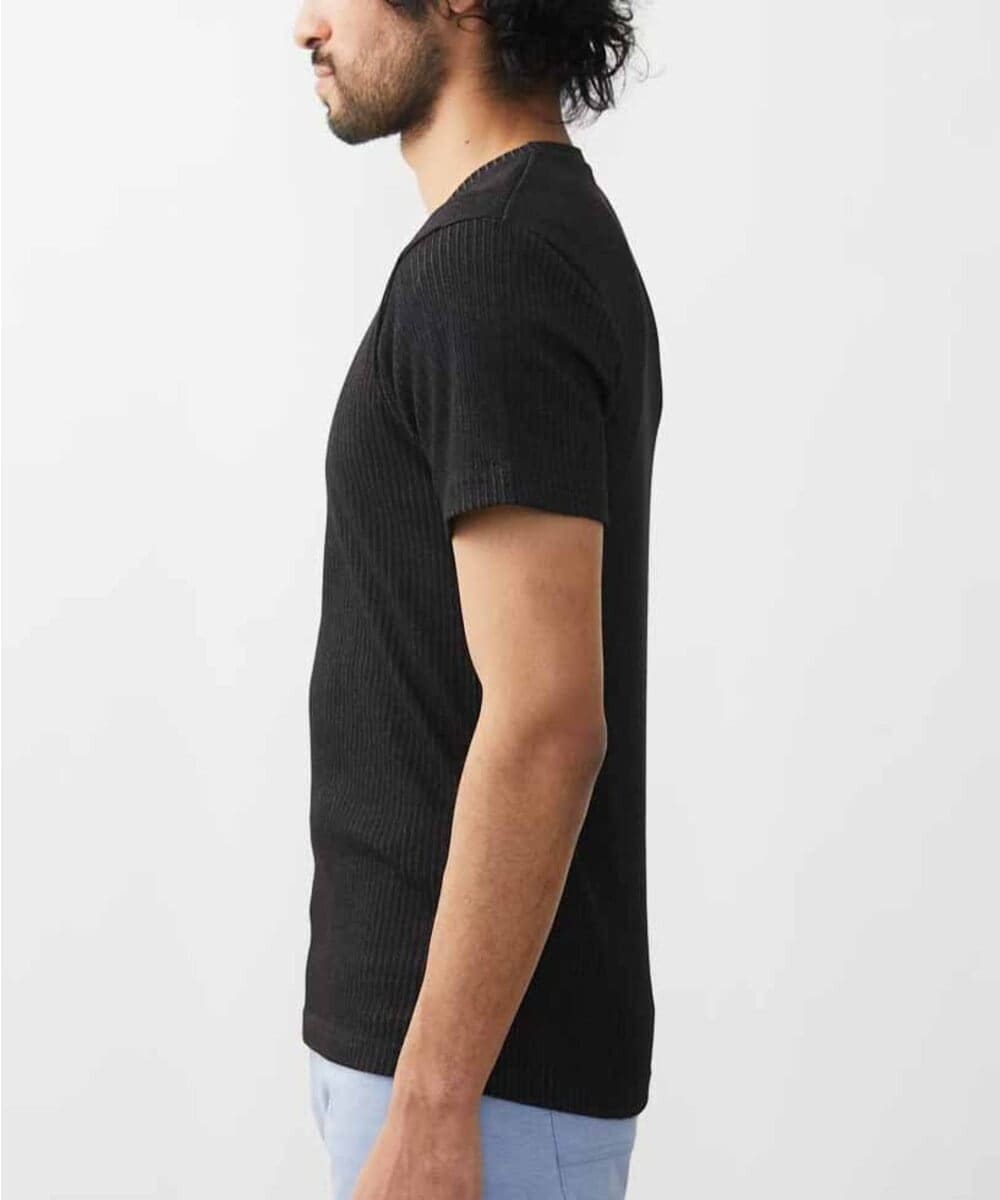 MKKGV54069 MK MICHEL KLEIN HOMME(MKミッシェルクランオム) 【全4サイズ展開】ストライプカットソー ブラック
