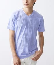 MKKGV57059 MK MICHEL KLEIN HOMME(MKミッシェルクランオム)  【ON/OFF対応】ジオメトリックリンクスカットソー ラベンダー