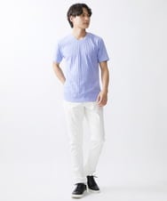 MKKGV57059 MK MICHEL KLEIN HOMME(MKミッシェルクランオム)  【ON/OFF対応】ジオメトリックリンクスカットソー ラベンダー