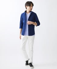 MKKGV57059 MK MICHEL KLEIN HOMME(MKミッシェルクランオム)  【ON/OFF対応】ジオメトリックリンクスカットソー ラベンダー