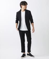 MKKGV57059 MK MICHEL KLEIN HOMME(MKミッシェルクランオム)  【ON/OFF対応】ジオメトリックリンクスカットソー ホワイト