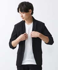 MKKGV57059 MK MICHEL KLEIN HOMME(MKミッシェルクランオム)  【ON/OFF対応】ジオメトリックリンクスカットソー ホワイト