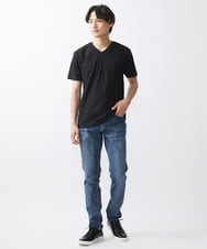 MKKGV57059 MK MICHEL KLEIN HOMME(MKミッシェルクランオム)  【ON/OFF対応】ジオメトリックリンクスカットソー ブラック
