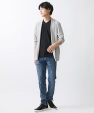 MKKGV57059 MK MICHEL KLEIN HOMME(MKミッシェルクランオム)  【ON/OFF対応】ジオメトリックリンクスカットソー ブラック