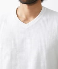MKKGV59079 MK MICHEL KLEIN HOMME(MKミッシェルクランオム) グレンチェックリンクスカットソー ホワイト