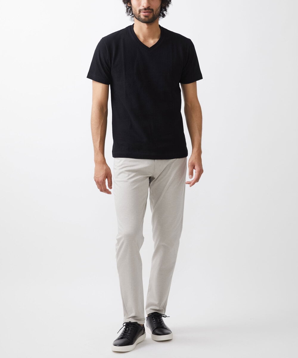 MKKGV59079 MK MICHEL KLEIN HOMME(MKミッシェルクランオム) グレンチェックリンクスカットソー ブラック