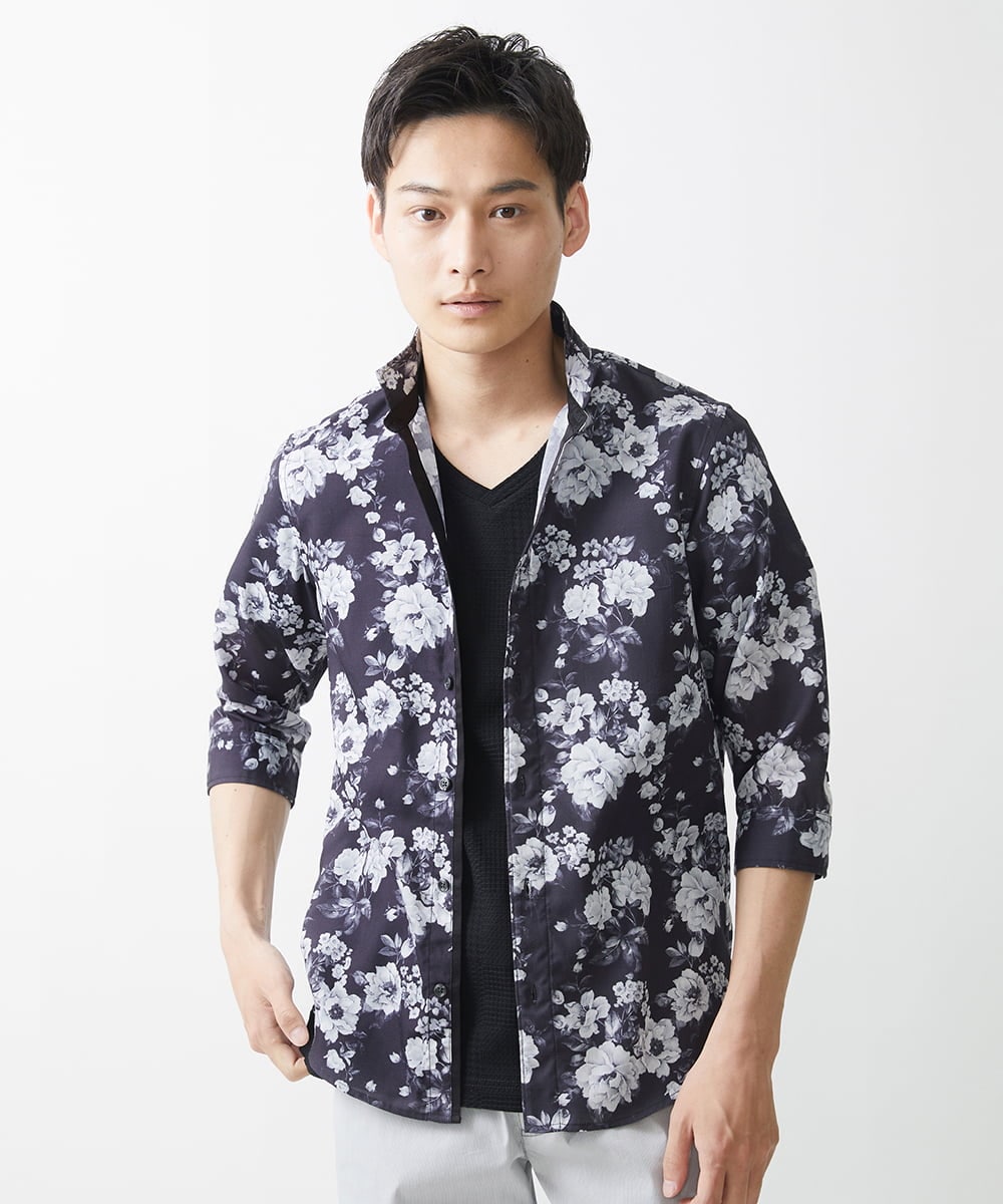 MKKGV59079 MK MICHEL KLEIN HOMME(MKミッシェルクランオム) グレンチェックリンクスカットソー ブラック