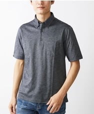 MKKGV60120 MK MICHEL KLEIN HOMME(MKミッシェルクランオム) 【日本製生地】ポロシャツ/ ビンテージフォギーカノコ  ダークグレー