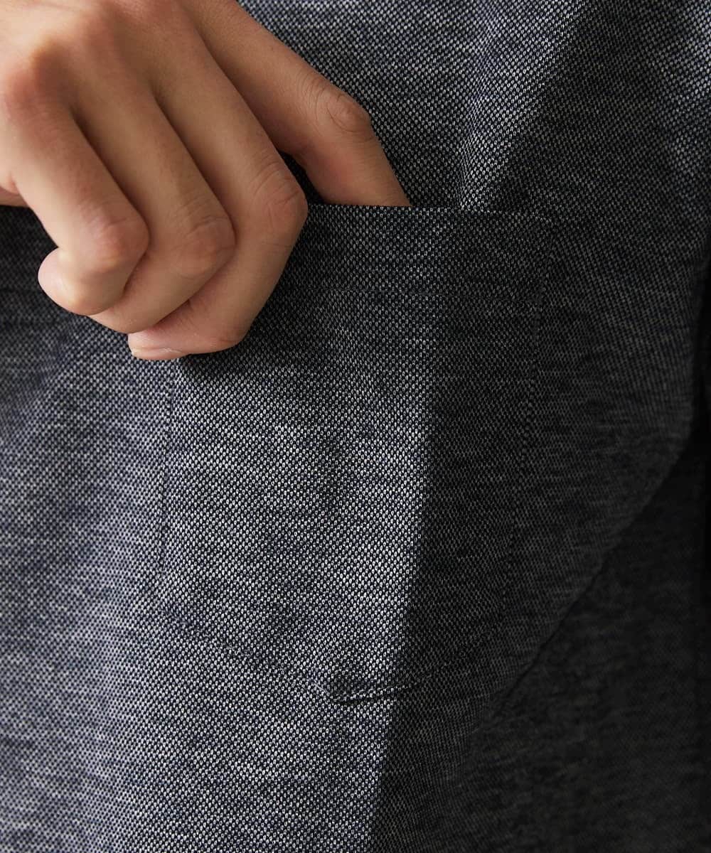 MKKGV60120 MK MICHEL KLEIN HOMME(MKミッシェルクランオム) 【日本製生地】ポロシャツ/ ビンテージフォギーカノコ  ダークグレー