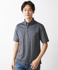 MKKGV60120 MK MICHEL KLEIN HOMME(MKミッシェルクランオム) 【日本製生地】ポロシャツ/ ビンテージフォギーカノコ  ダークグレー