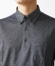 MKKGV60120 MK MICHEL KLEIN HOMME(MKミッシェルクランオム) 【日本製生地】ポロシャツ/ ビンテージフォギーカノコ  ダークグレー